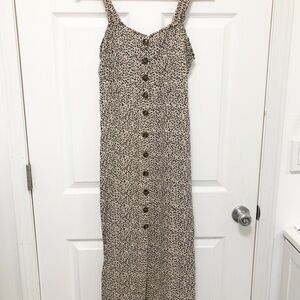 Cheeta Print Summer Button up Dress size M